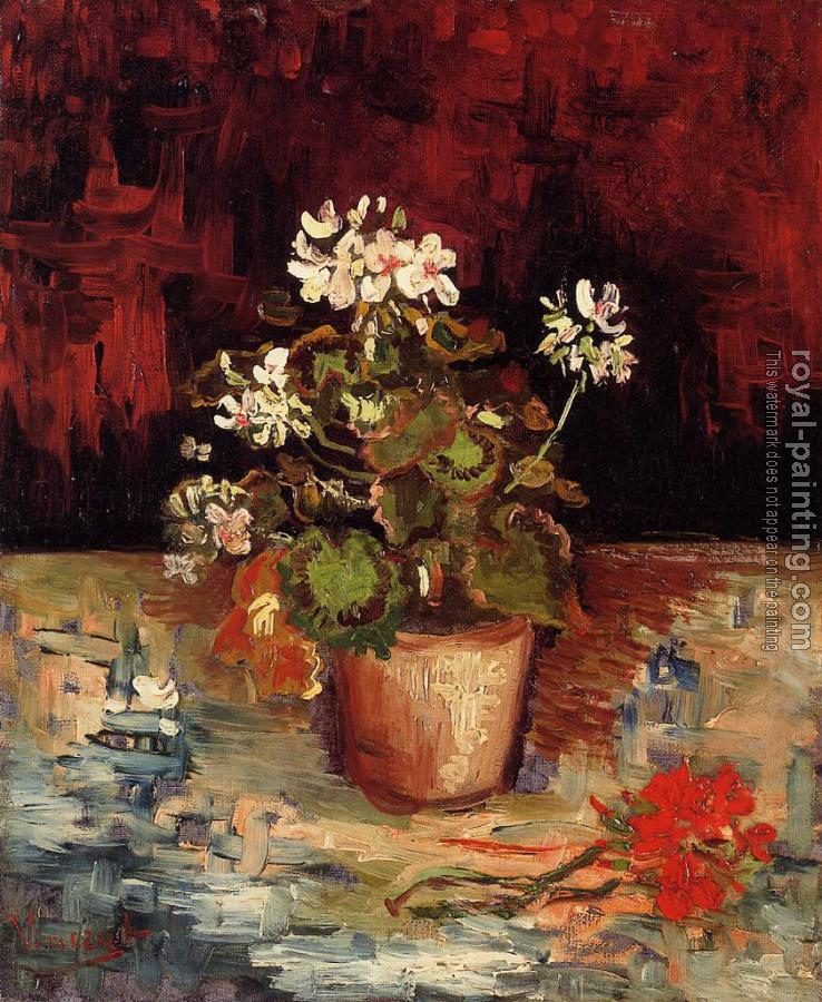 Vincent Van Gogh : Still Life, Geranium in a Flowerpot